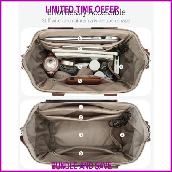 Large 17.3in Laptop Backpack USB Charger Water Bottle Holder Travel - Picture 5 of 7